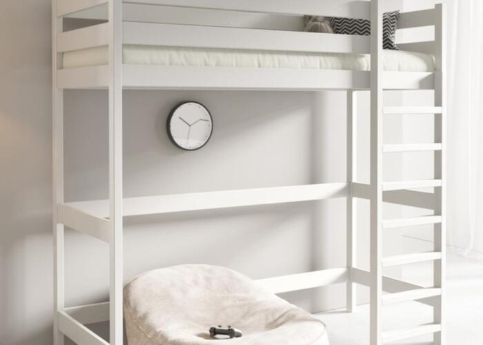 Grajewo ogłoszenia: Sprzedam białe, drewniane łóżko na antresoli. Idealne do...